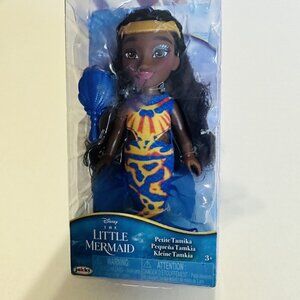 Disney Little Mermaid Petite Tamika 6" Doll w/Seashell Hair Brush Ariel's Sister